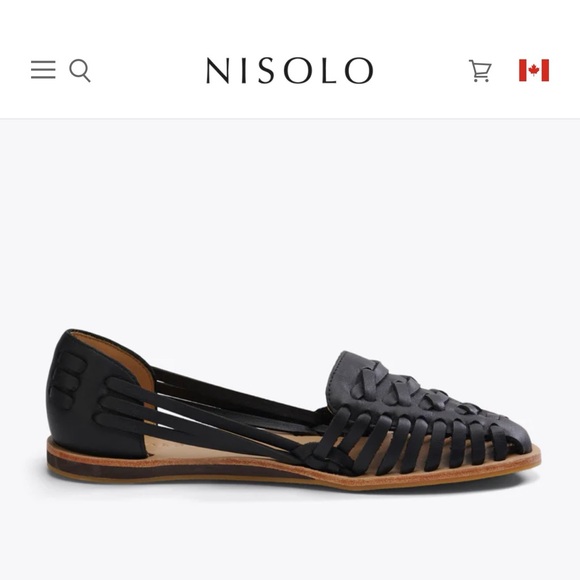 Nisolo women’s black leather Huarache Sandal - Picture 3 of 12